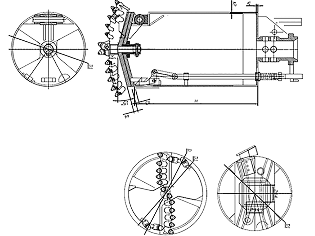 Conical-Bottomed Bucket Drawing